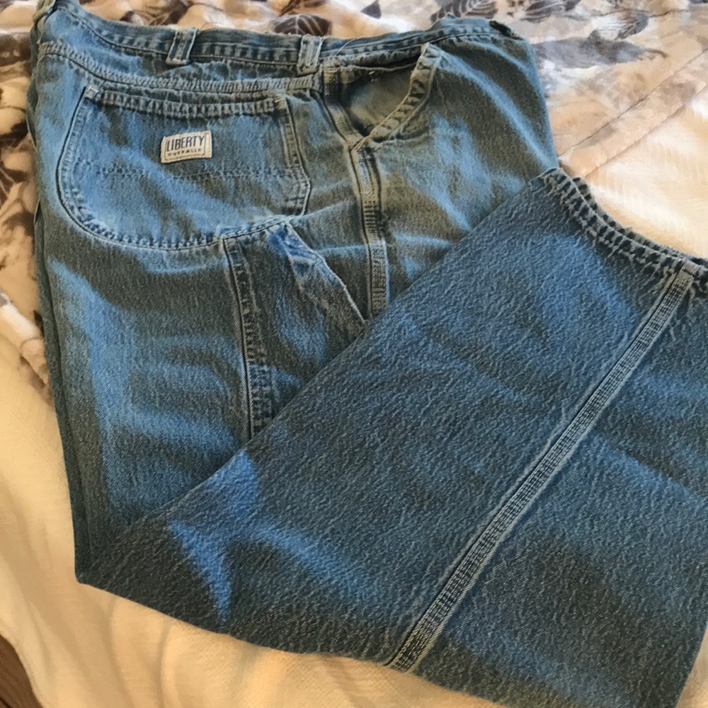 💙👖Liberty Overall 42 x 30 Blue Straight Leg Jean